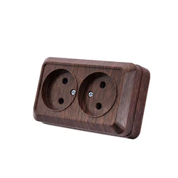 WESA Wooden Paint Power Socket Plugs Exterior Electrical Outlets Not Ground Outdoor Wall Surface 2 Sockets Flame Retardant Paint
