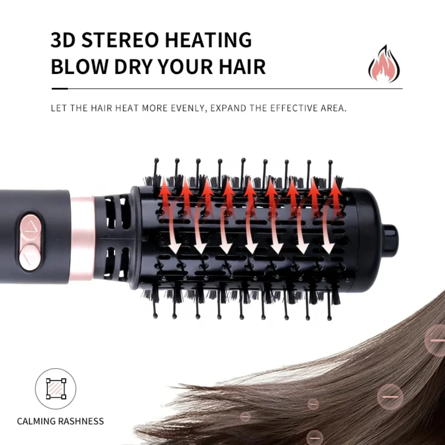 2in1 Hot Air Brush Styler Dryer,Rotary Hair Dryer Brush for Salon at ,2-in-1  Rotating Hair Curlyer Comb
