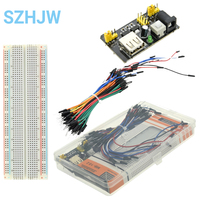 3.3V/5V MB102 Breadboard Power Module+MB-102 830 Points Prototype For Arduino kit +65 Jumper Wires Wholesale