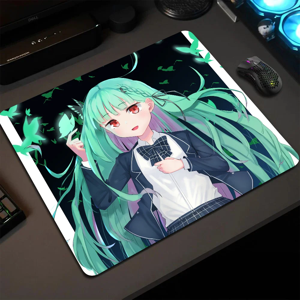 

Rushia Uruha Hololive Girl Anime Mousepad Small LockEdge Mouse Pad For Gamers Computer Desk Pad Anti-slip Rubber