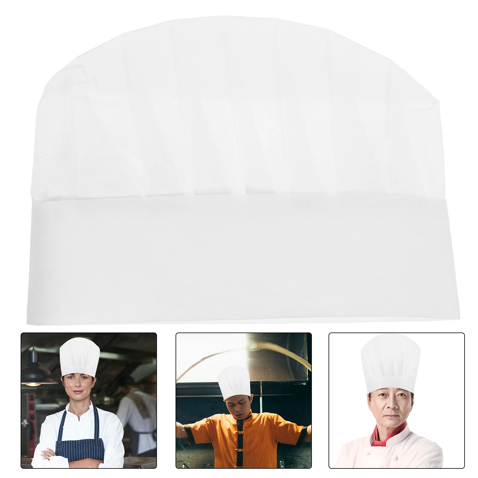 20 pièces chapeau Non-tissé restauration cuisine chapeaux grand travail de cuisine Chef chapeau fournitures cuisson cuisson Sushi hygiène