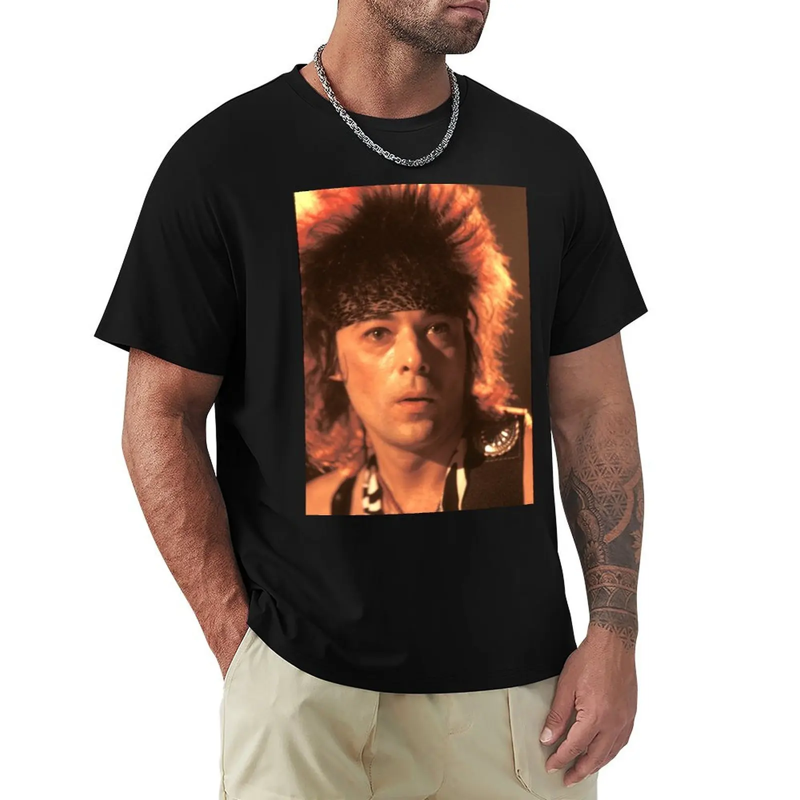 Earl Slick Photograph T-Shirt man t shirt cotton T-Shirt