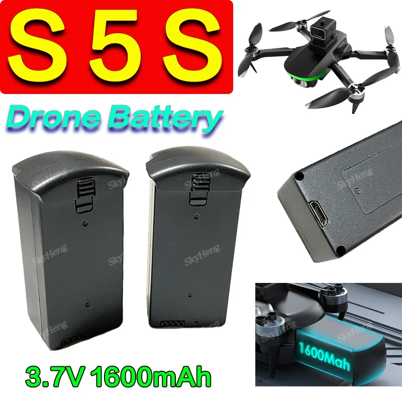 Original LS-S5S Drone Battery Spare Part 3.7V 1600mAh For S5S Battery Replacement S5S Accessory Lipo Battery Part