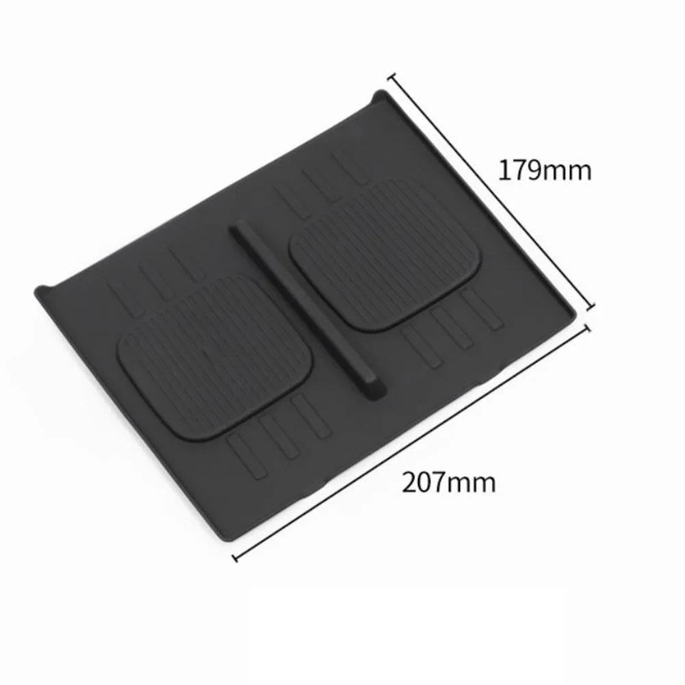 Center Console Tray Cup Holder Liners Silicone And TPE Easy To Clean Built-in Storage Compartment Seamless Integration