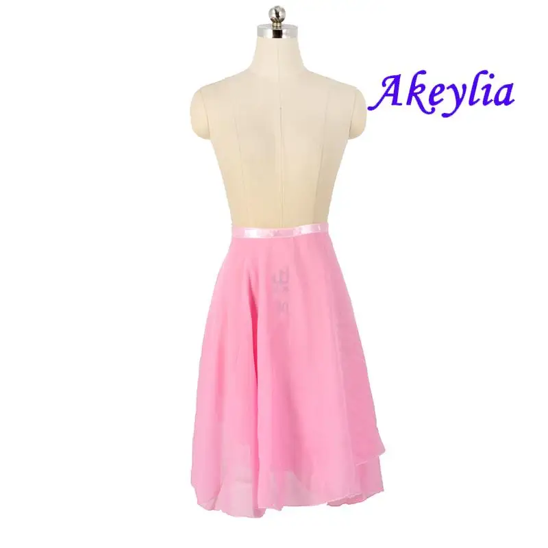 Peach Ballet Tutu Skirt Orange Women Chiffon Dance Practice Ballet Skirt Girls Floral Print Dance Leotard Small Apron