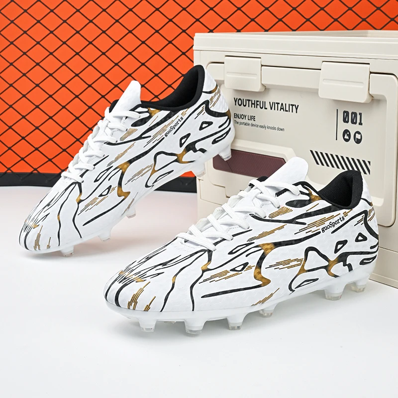 New Men Soccer Shoes High-top Match Non-Slip Sneakers Futsal High-quality Cleats Grass Football Boots Indoor Hot-selling FG/TF