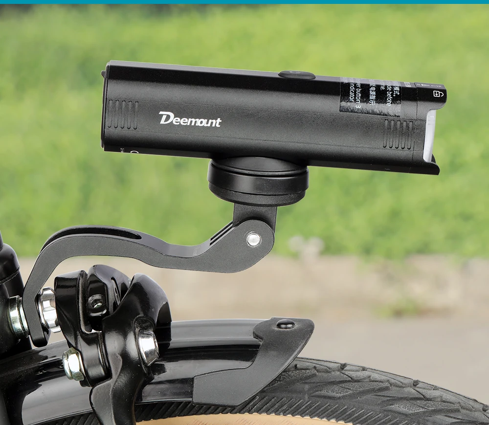 Deemount Vorderradgabel-Scheinwerferständer, passend für CATEYE/XOSS/Trek für Brompton-Faltrad 15 ° Warping Computer-Halterung für Gopro/Garmin – Detail 1