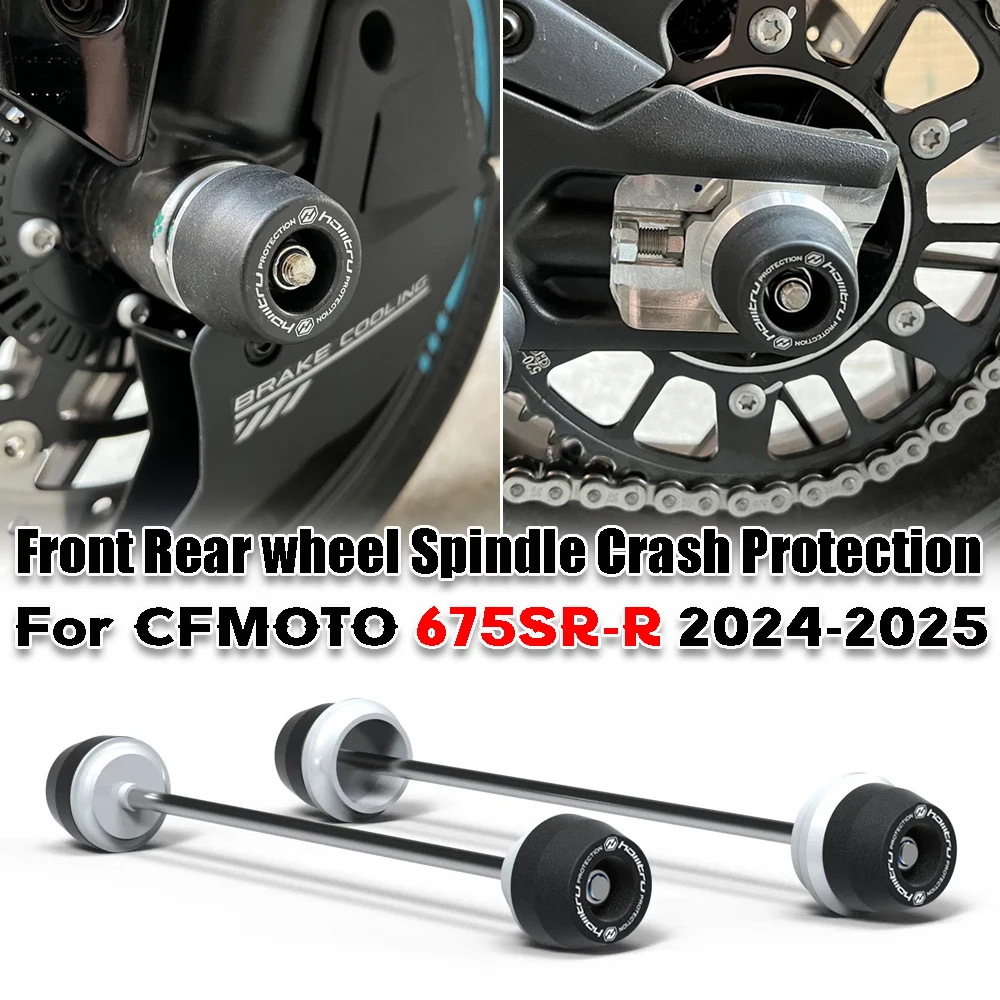 

For CFMOTO 675SR-R CF MOTO 675SR R 2024 2025 Motorcycle Front Rear wheel Spindle Crash Protection