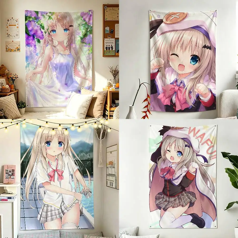 K-Kudryavka Noumi Kud L-Little B-Busters Vertical Flag Tapestry Wall Hanging Indoor Outdoor Home Decor