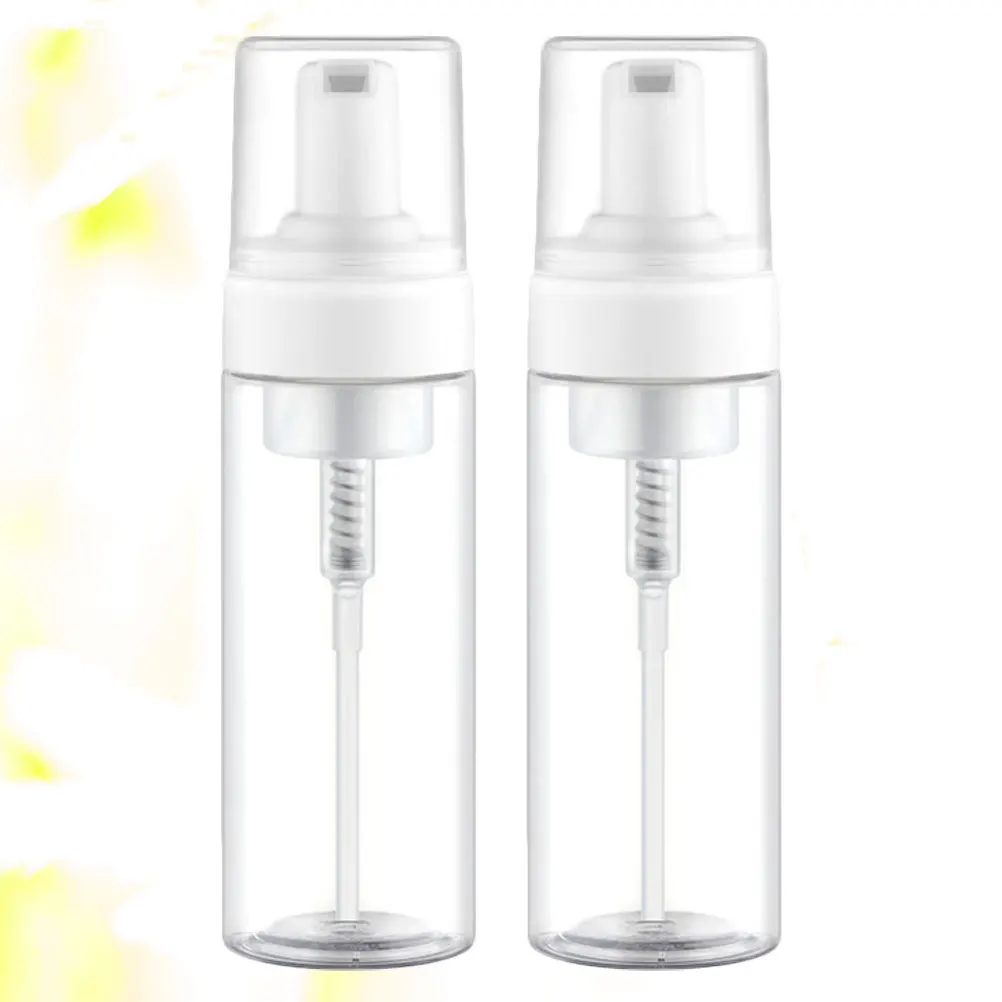 2pcs 150Ml Portable Refillable Dispenser Bottles For Shampoo Body Wash Empty Plastic Pump Bottle Travel Friendly Makeup
