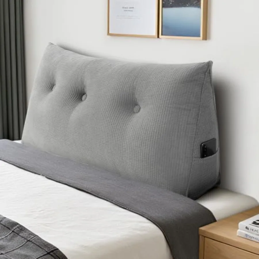 

Soft Headboard Pillow Size Wall Backrest Wedge Pillow Headboard XL Reading Backboard Pillows Large Dorm Daybed Bolster Pillows