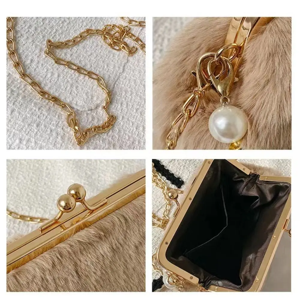 New Shell Shape Plush Shoulder Bags Light Weight Casual Versatile Casual Messenger Bag Large Capacity Crossbody Bags