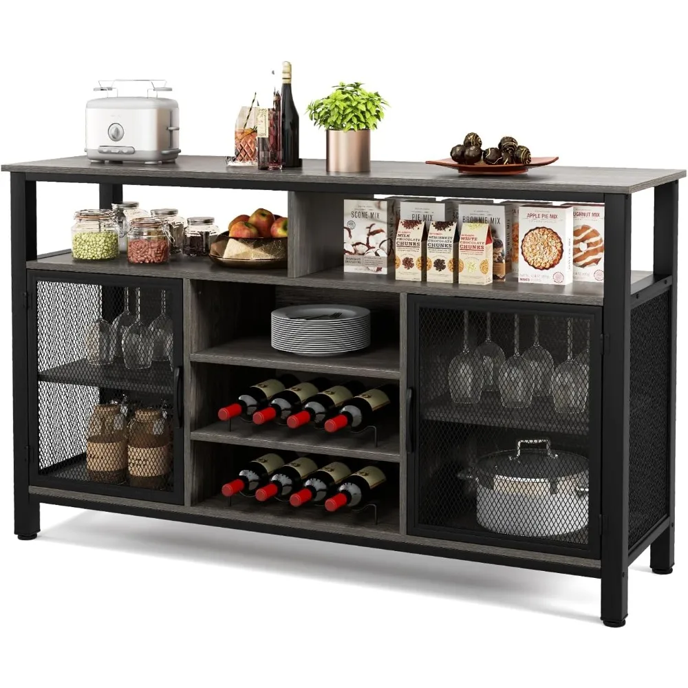 ตู้บาร์ไวน์, ตู้บุฟเฟ่ต์ครัวพร้อมชั้นวางไวน์ 8 ขวดและที่วางแก้ว, ตู้บาร์กาแฟพร้อมที่เก็บของ, ตู้เหล้า