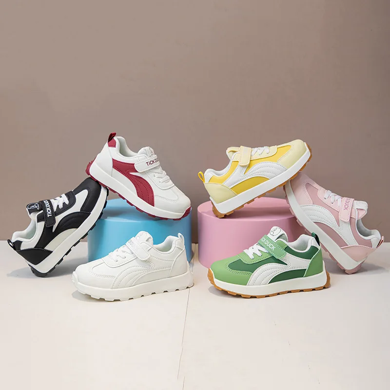 

Children's Light Luxury Sports Shoes 2025 Spring Girls' Fashion Board Shoes Lightweight and Breathable Boys' Running Shoes