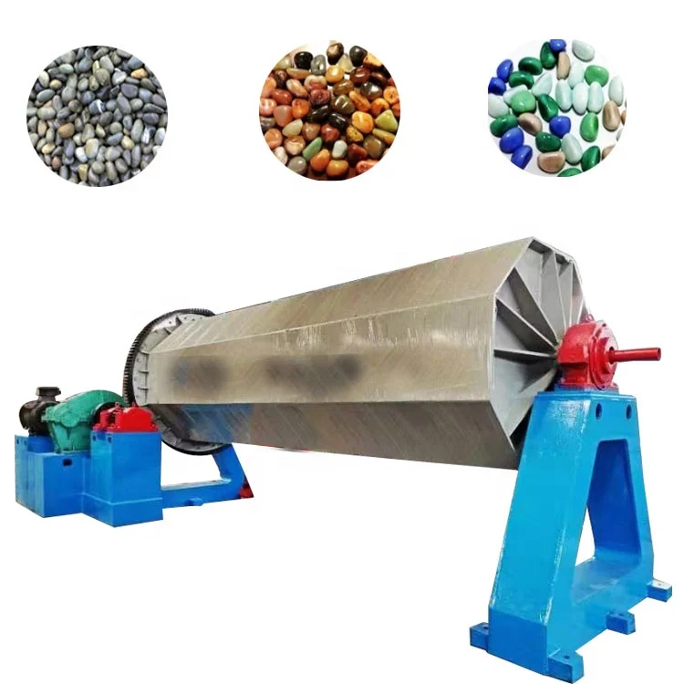 Granite Cobble Rock Tumbler Pebbles Maker Stone Edge Polishing Barrel Drum Pebbles Stone Tumbling Machine For Burnt Scrap Metal