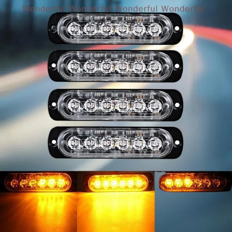 أضواء تحذير الشاحنة LED، قطعتان من ستروب وامض لطوارئ مقطورة السيارة