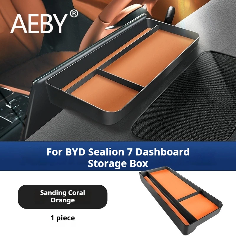AEBY Für BYD Sealion 7 2024 Auto Center Konsole Organizer Dashboard Bildschirm Hinten Lagerung Box Anti-Slip Innen Zubehör