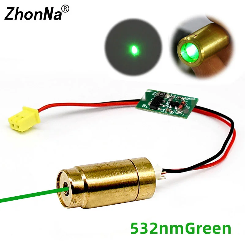 532nm 35mW zielony moduł laserowy 3V miedziany punkt laserowy napromieniowanie lampa pozycjonująca dioda laserowa emisja światła akcesoria celownicze