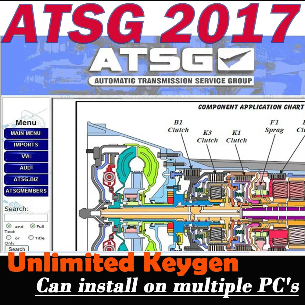 

New ATSG 2017 Automatic Transmission Maintenance Group Repair Information Car Repair Software Unit Failure Detection Atsg2017