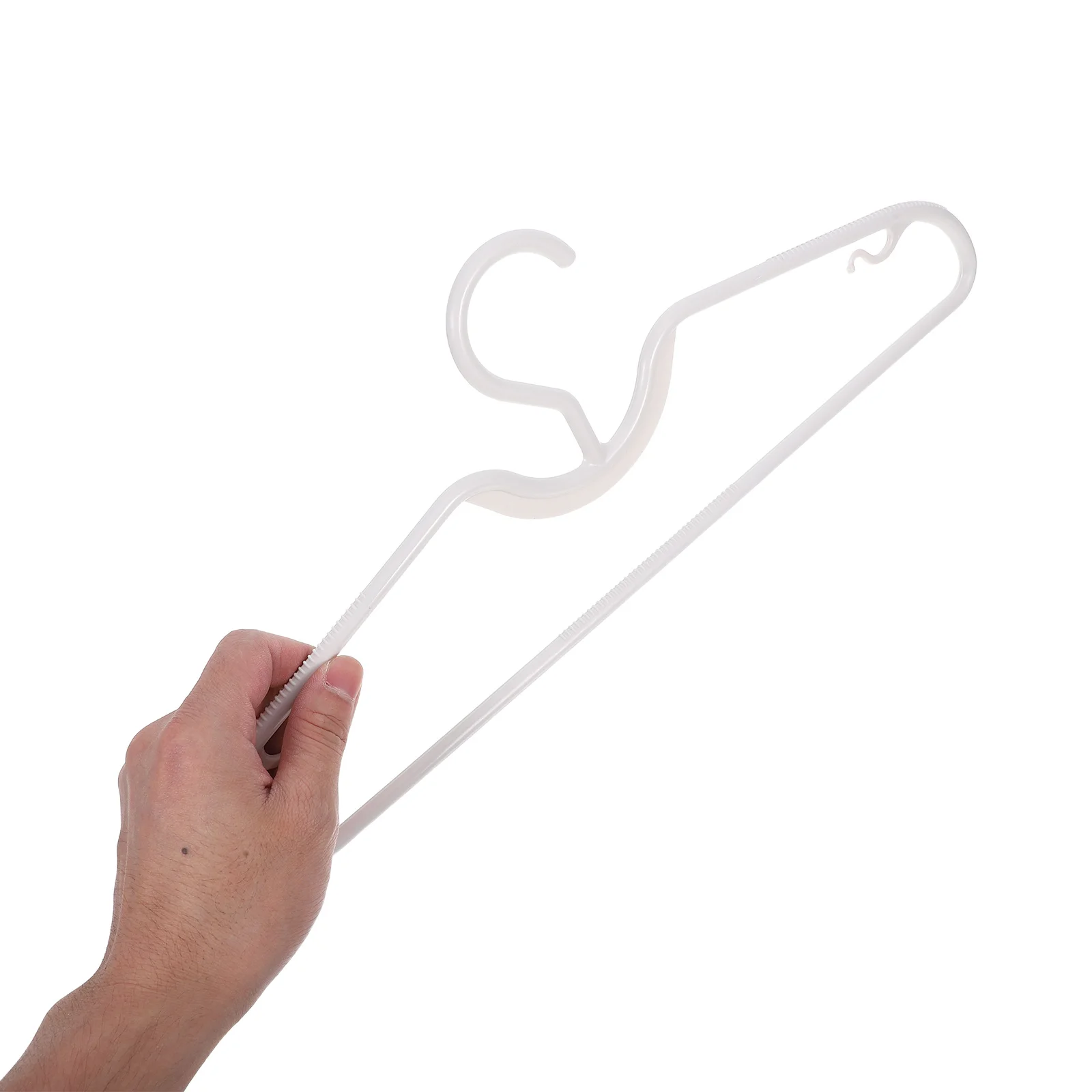 10pcs Short Hangers Non-Slip Pants Hangers Non Slip Plastic Closet Organizers For Shirts Light Garments Space Saving Storage