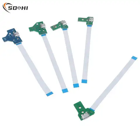 1pc USB Charging Port Socket Circuit Board For 12Pin JDS 011 030 040 055 14Pin 001 Connector For PS4 Controller