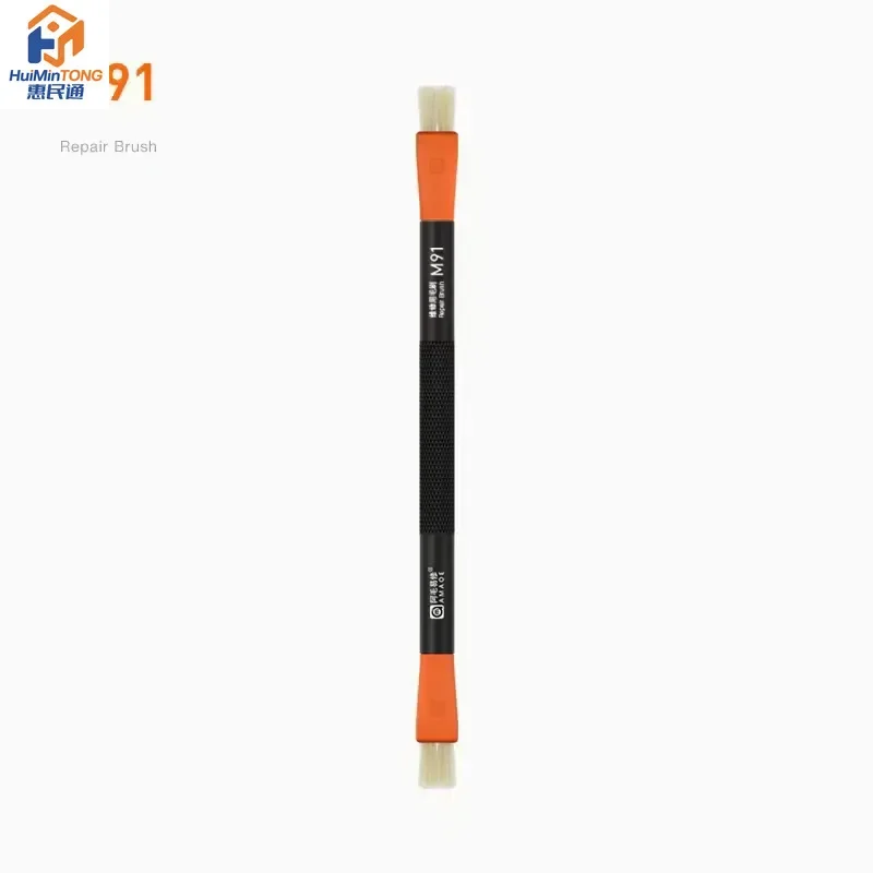 AMAOE M91 Motherboard Maintenance Dual Head Clean Pure Bristle Brush Mobile Phone Cleaning No Shedding Anti-Corrosion Steel Mesh