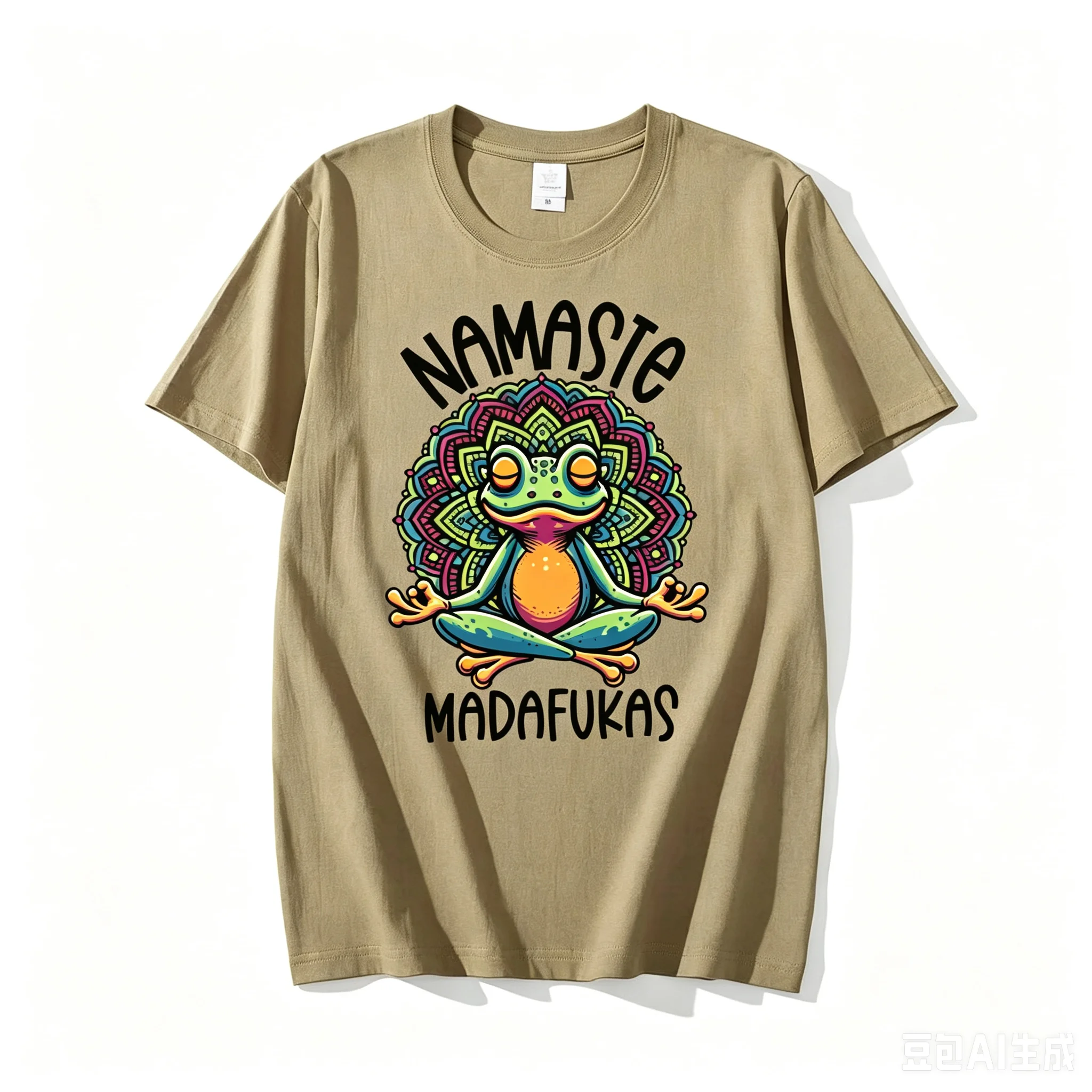 Funny Yoga T Shirt Frog Self Care T-Shirt Cotton Short Sleeve Positive Cottagecore Namaste Tee Men Women Mens Clothes Streetwear