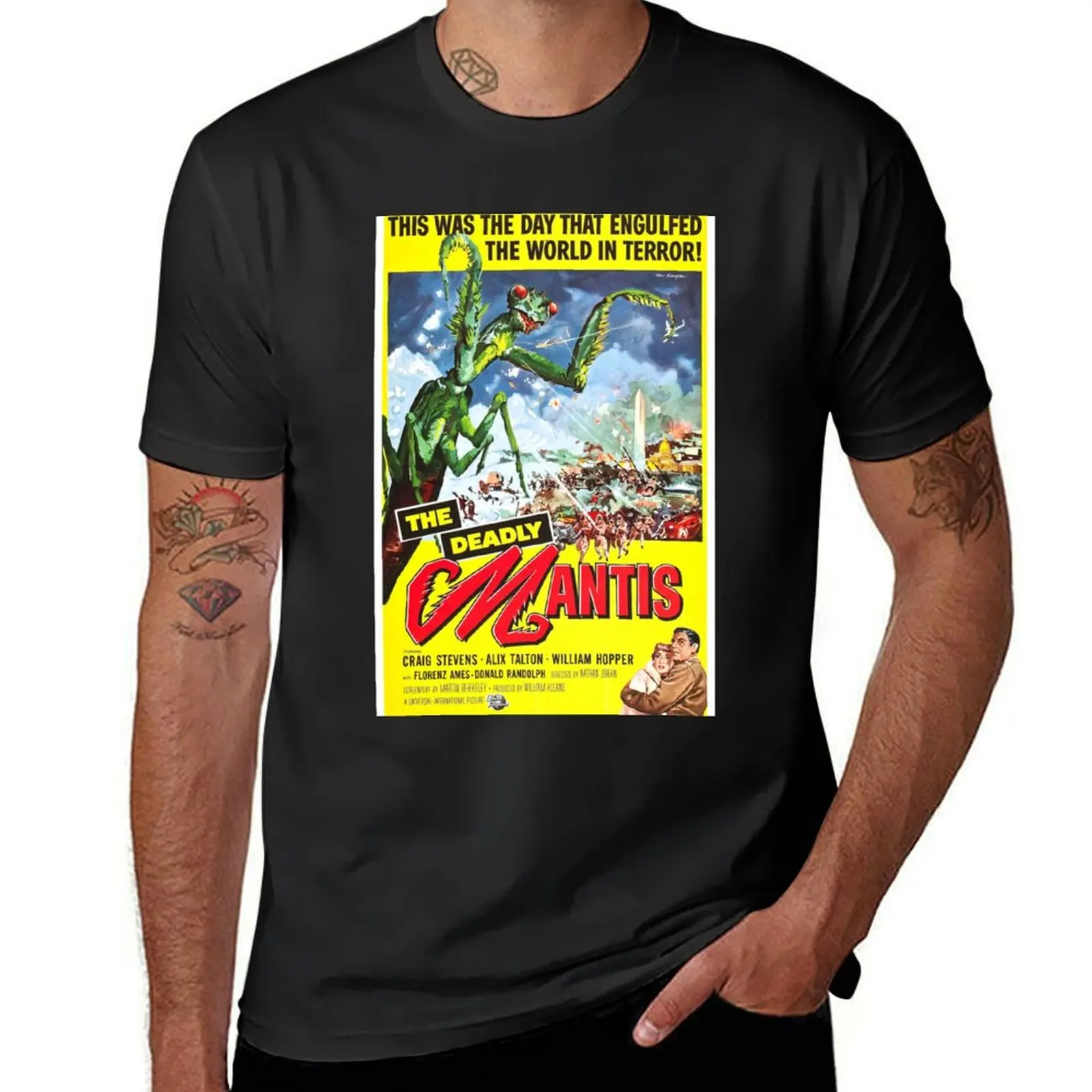 

The Deadly Mantis 1957 Vintage science fiction movie poster T-Shirt baggy shirts t shirts for men