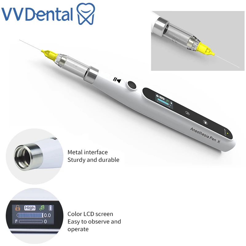 VVDental Dental Anesthesia Injector Digital Painless Electric Wireless Local Anesthesia with LCD Display Dental Root Canal Tool