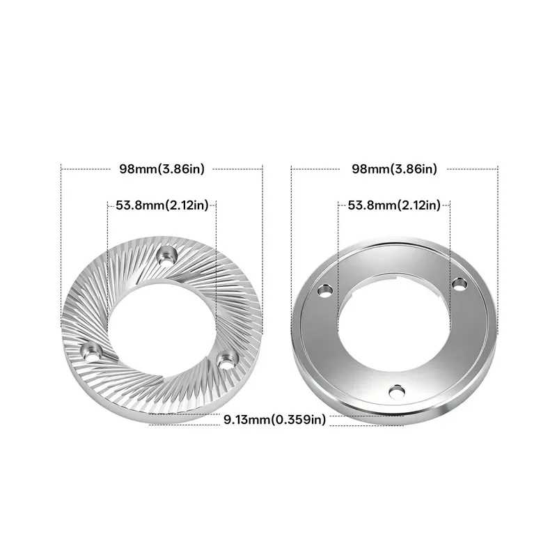 98mm Stainless Steel Flat Burr Coffee Grinder Disc Replacement Parts for Bean Milling Machine Accessories Durable Grinding