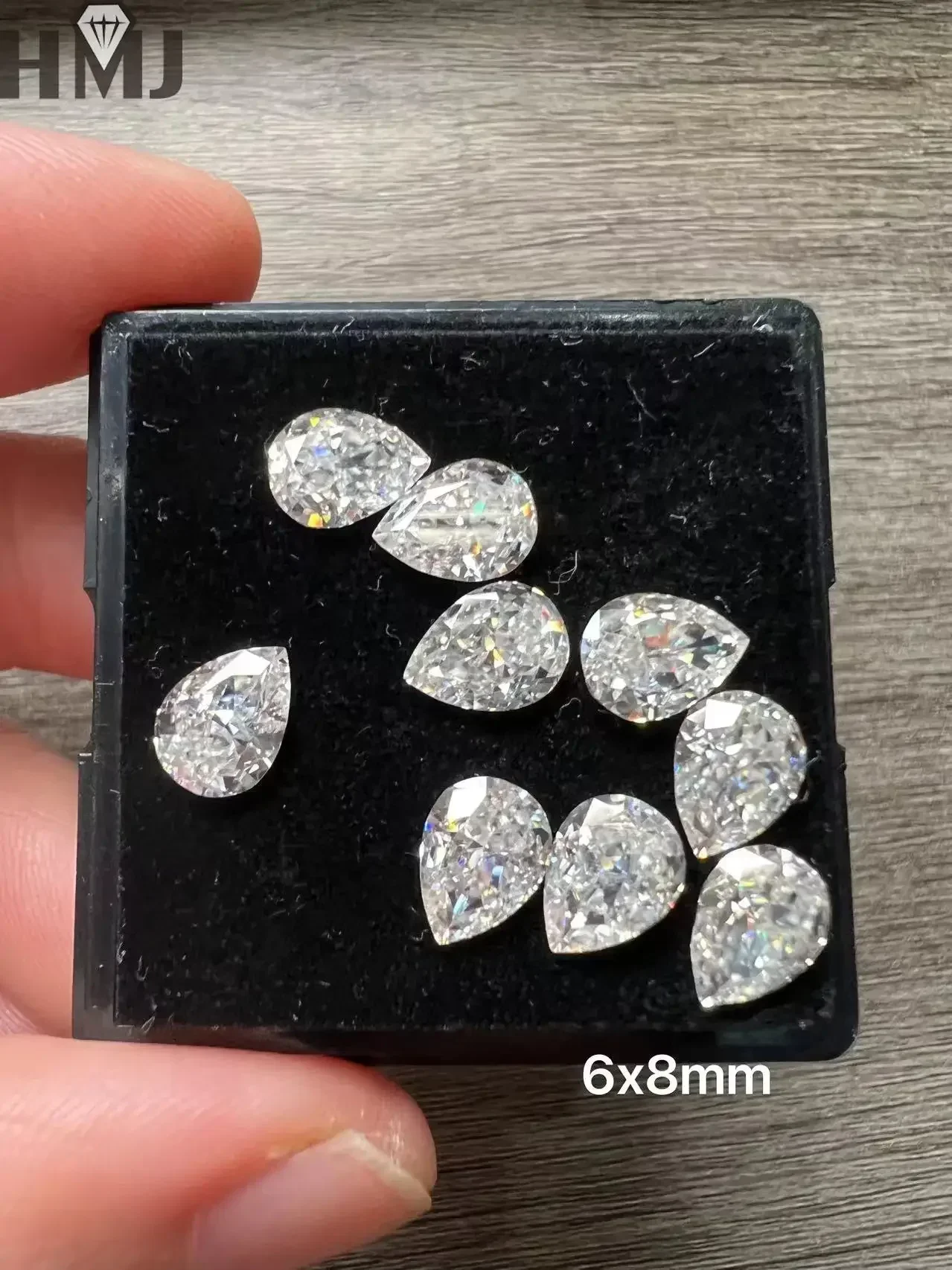 (Full Size ) Loose Moissanite Stones Crushed Ice Pear Cut D Color  VVS1 GRA Certificate for Diy Jewelry Making  Charms Beads