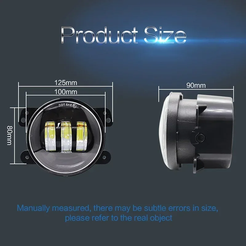 

Durable 4 Inch 30w Fog Light LED for JEEP Front Bar Fog Light Two-color Headlight LED Car Light