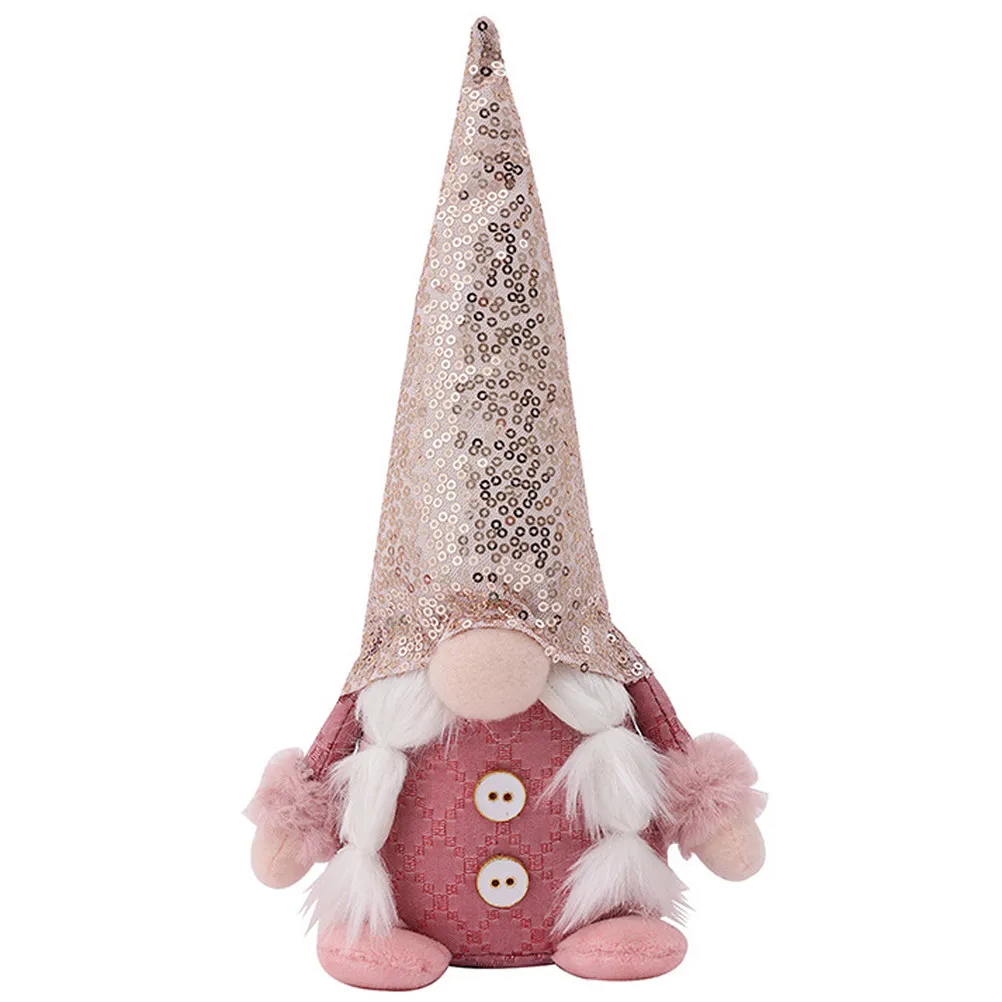 Xmas Sequin Gnome Decoration Cute Compact Lightweight Holiday Ornament Adds Liveliness to Room Perfect Gift for Family Friends
