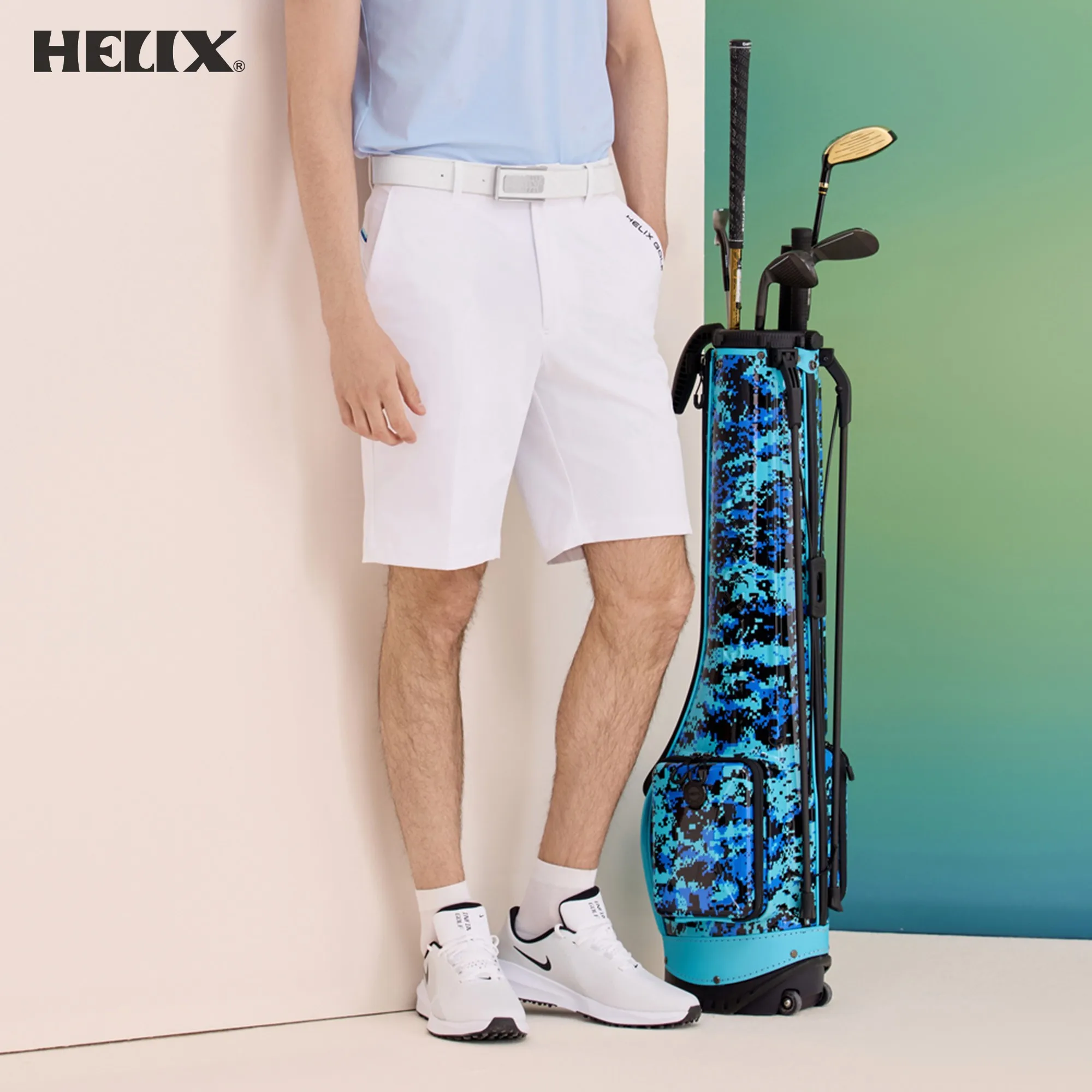 

HELIX Шорты для гольфа Мужские легкие солнцезащитные быстросохнущие дышащие повседневные шорты с защитой от проколов