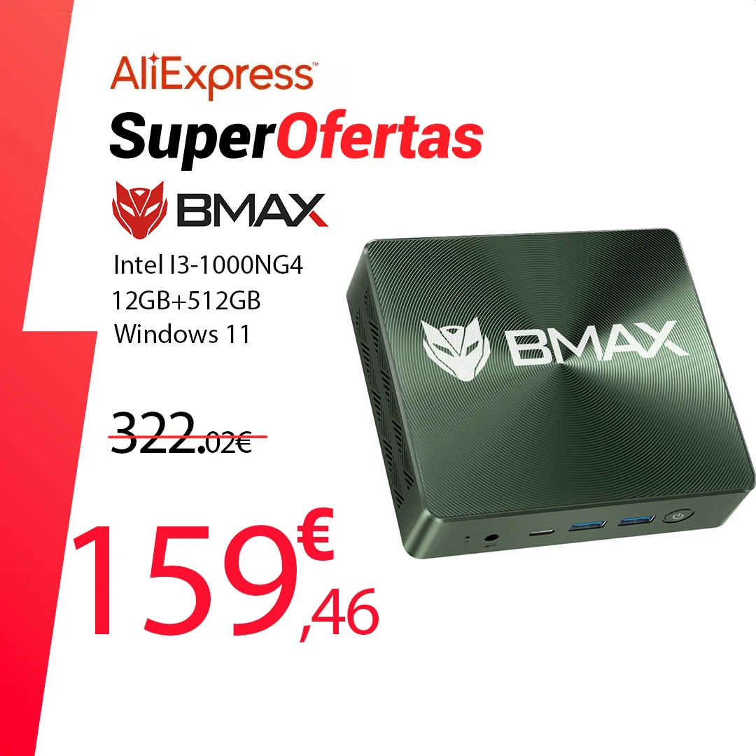 Bmax 6 Pro –评测：Mini PC z Windows 11, Intel i3/i5, 16 GB RAM i 512 GB SSD