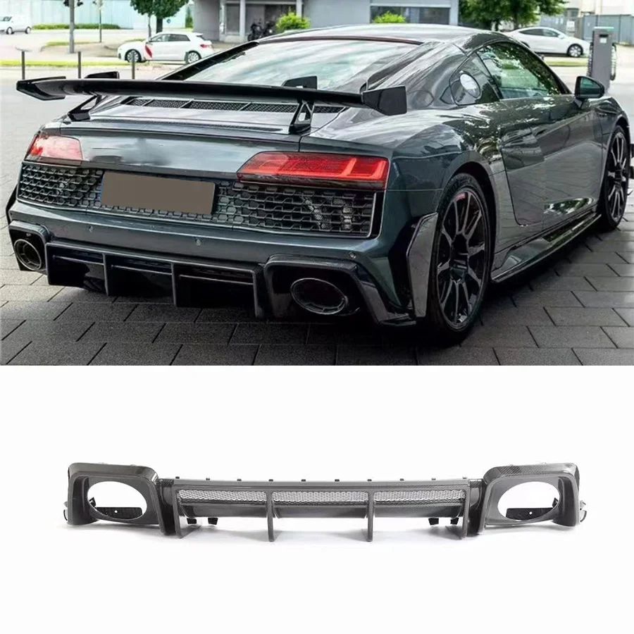 New Arrivals Audi R8  Dry Carbon Fiber Rear Bumper Lip Diffuser For Audi R8 2023+ Car Accessories