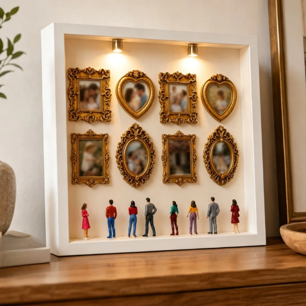 For Anniversary Commemoration DIY Shadow Box Frame Small Display Case MDF Material Construction Effortless Assembly Process