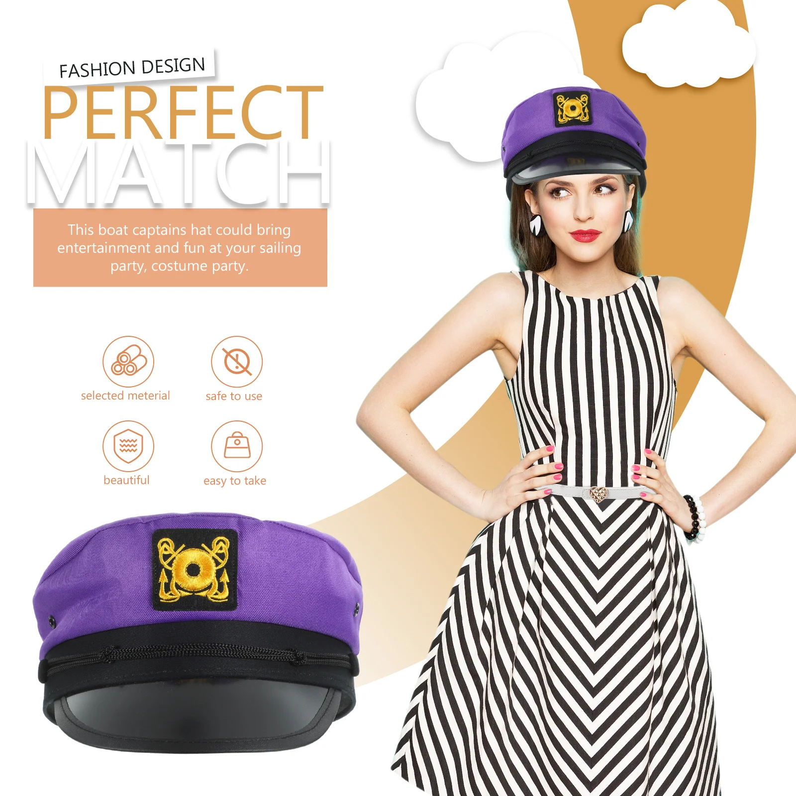 Volwassen Matrozenhoed Caps voor Mannen Vrouwen Marine Kapitein Hoed Draagbare Feestkostuum Jacht Evenement Cosplay Accessoire Kapiteins Caps