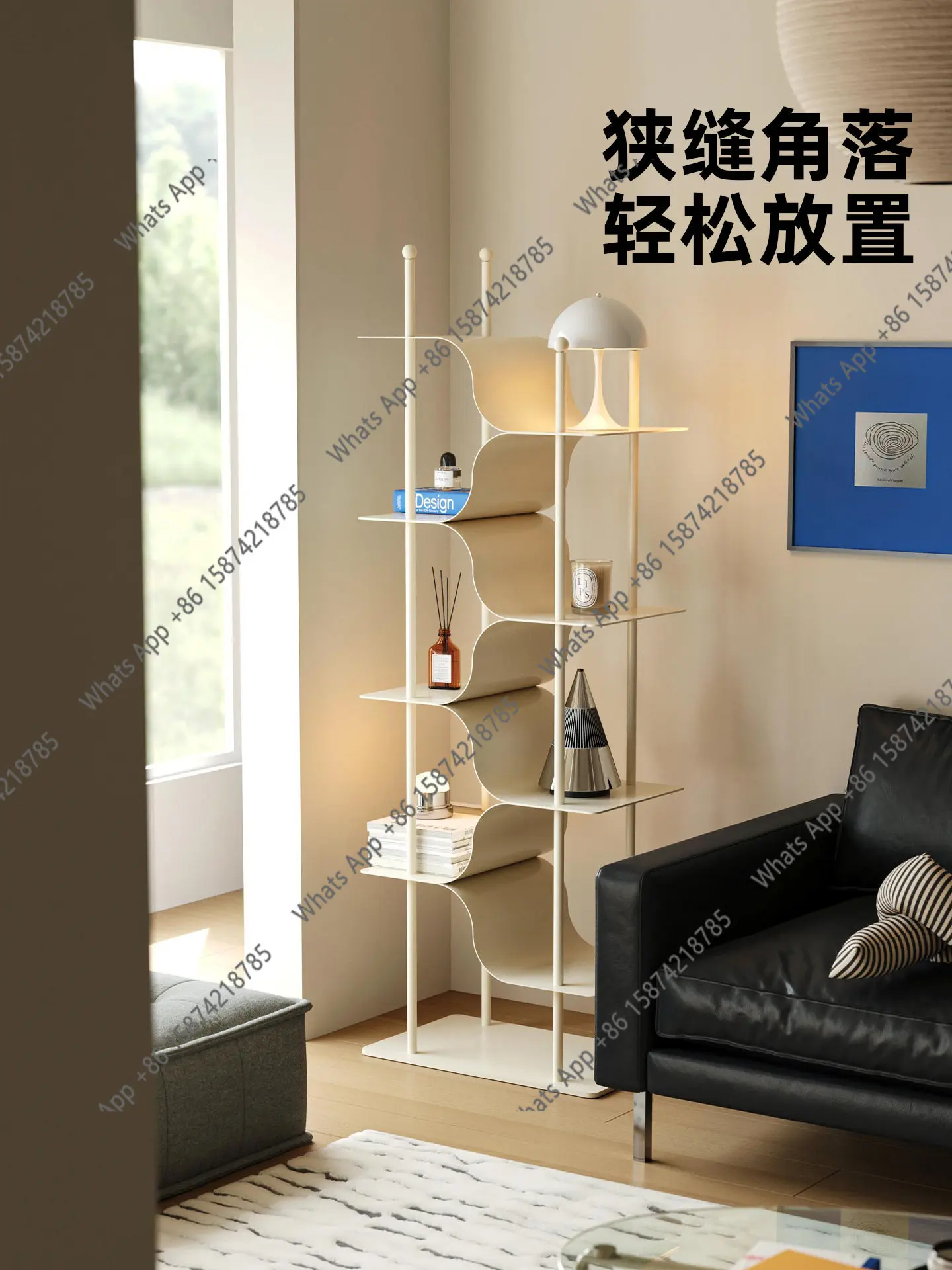 Bookshelf Modern Simple Living Room Floor Shelf Bedroom Designer Multi-layer Storage Wall Home