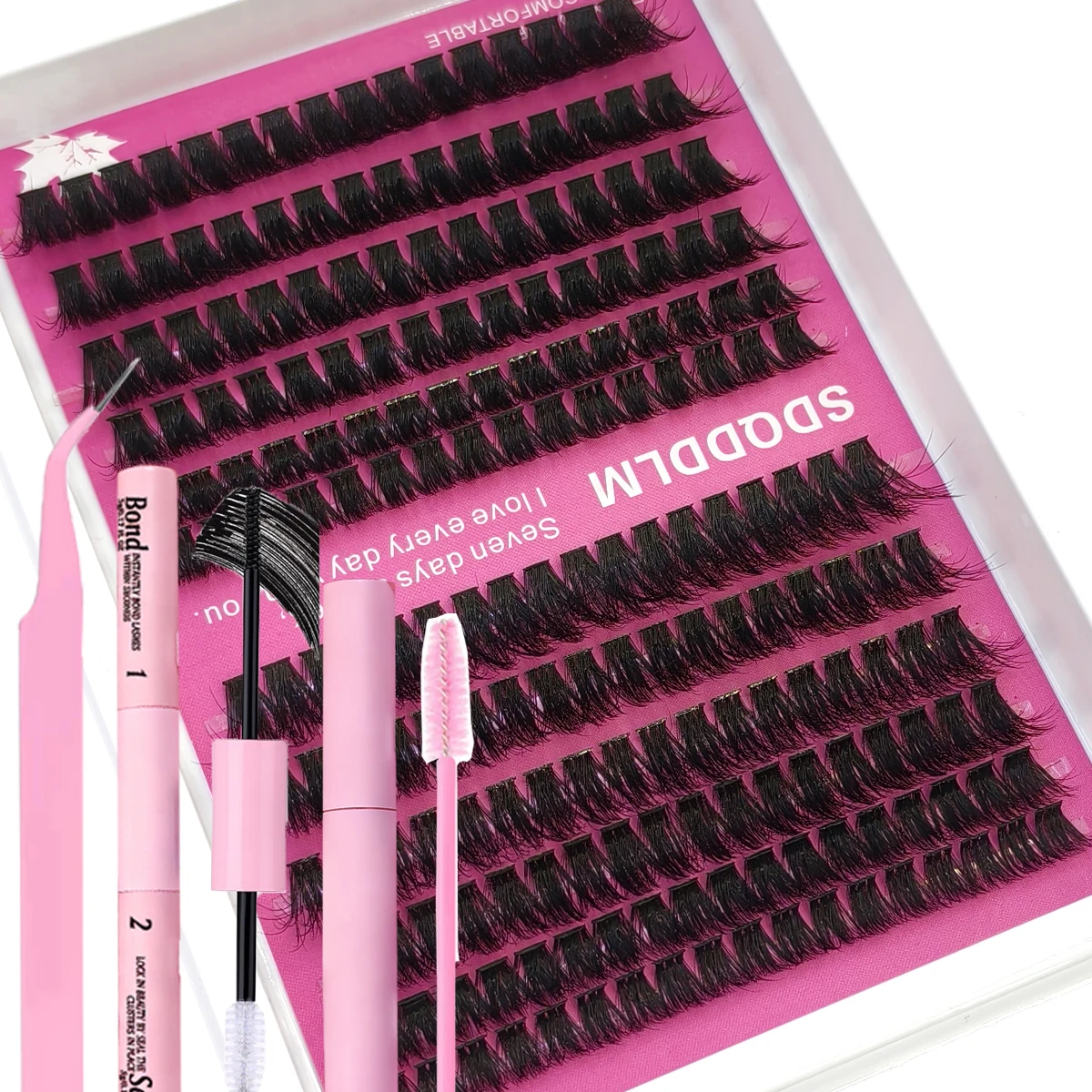 HBZGTLAD まつげクラスターキット厚い個別まつげラッシ - Faux Mink Lash のレビューと価格