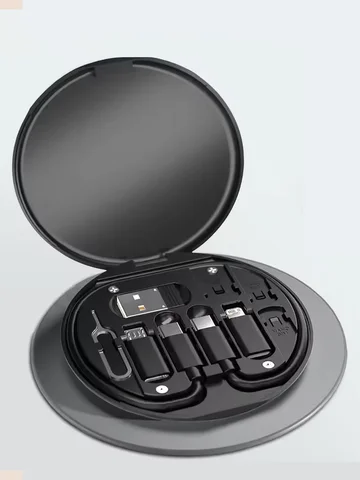 PD 60W Multifunctional USB Type C Data Cable Set Fast Charging For iPhone Xiaomi Samsung Charger Adapter Pin Storage Travel Box