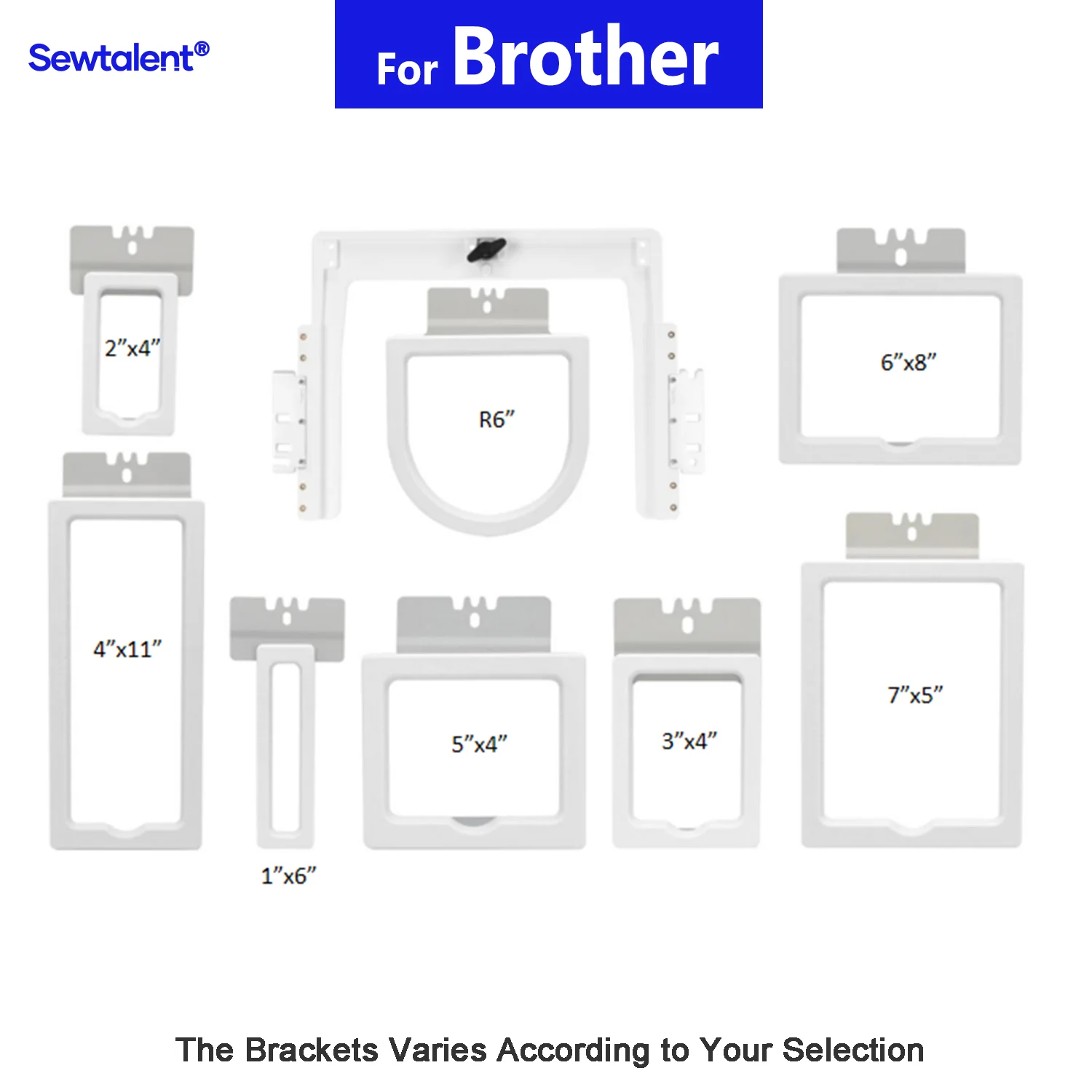 Brother VR PRS100 PR1X PR620 PR650 PR655 PR670E PR680W PR1000E PR1050X 1055X with 8in1 Mighty Hoop magnetic fast Frame Kit