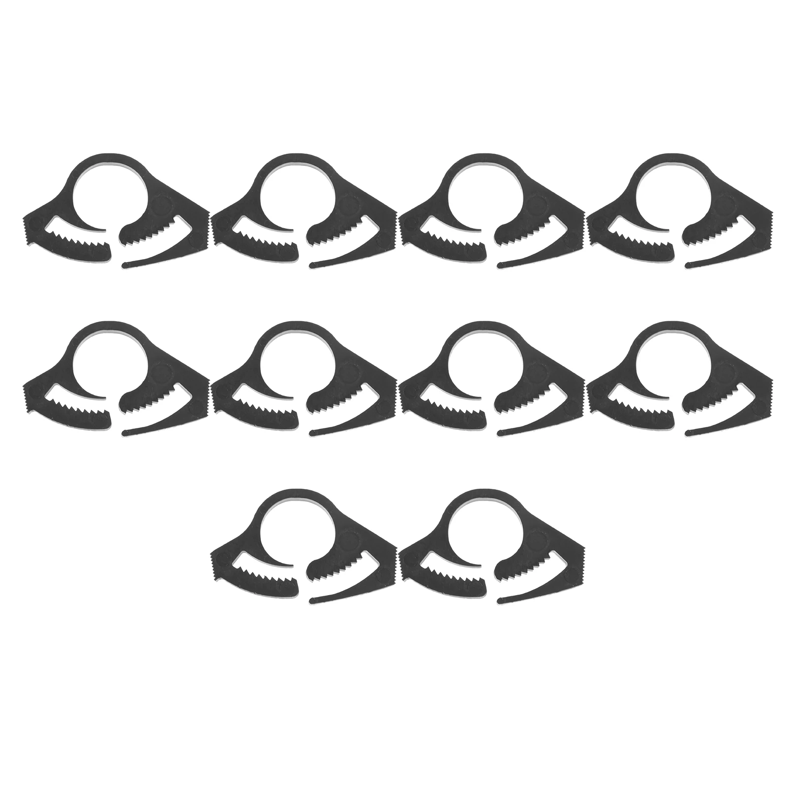 

10pcs Nylon Hose Clamps Double Gripping Teeth Adjustable Ratcheting Clips Cable Lock Buckle For Hose Fittings