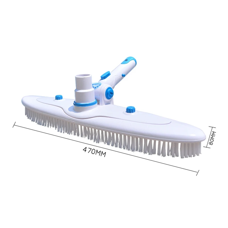 New Swimming Pool Wall Floor Brush Suction Vacuum Head Cleaning Brushes Adjustable Handle Algae Scrubber Cleaner Tool