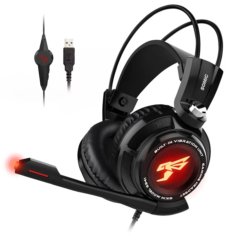 G941 Headworn Ear Pack Game Earphones 7.1 USB Vibration Computer Earphones Esports Earphones Headworn PC Computer Earphones