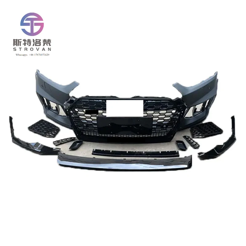 

New Upgrade Auto Parts Facelift Front Bumper with Grille for A5 S5 B9 Upgrade to RS5 Body Kit 2017-2019
