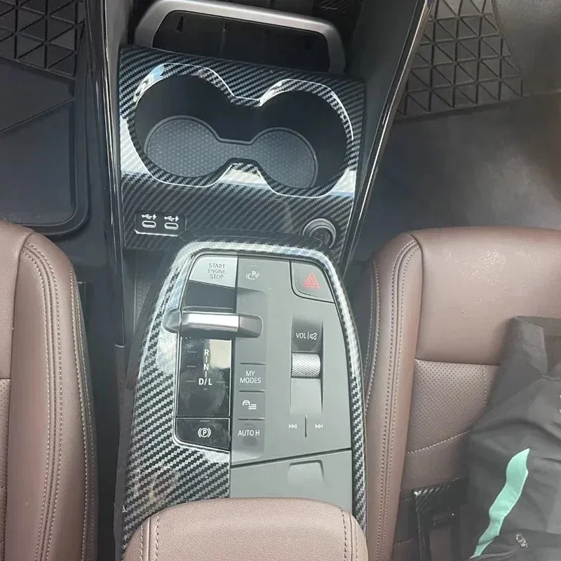 For BMW X1 U11 2023-2026 ABS Carbon Fiber Car Steering Wheel Cover Window Switch Air Condition Cover Interior Car Accessories