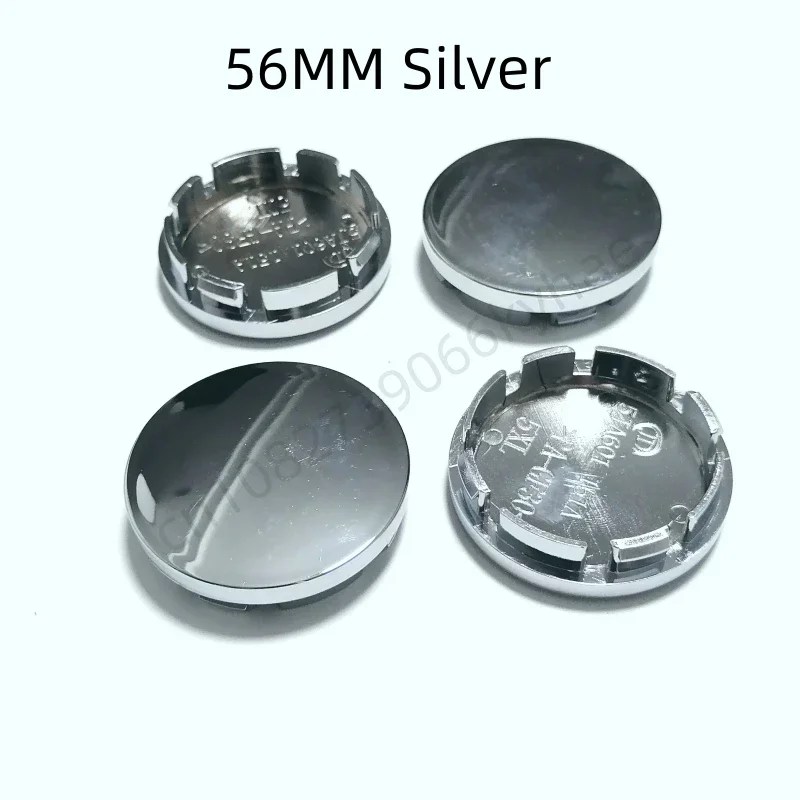 4pcs Car Black Silver Wheel Hub Center Caps 56mm 60mm 65mm 68mm Rim Cover  No Logo Badge Universal Exterior Styling Accessor