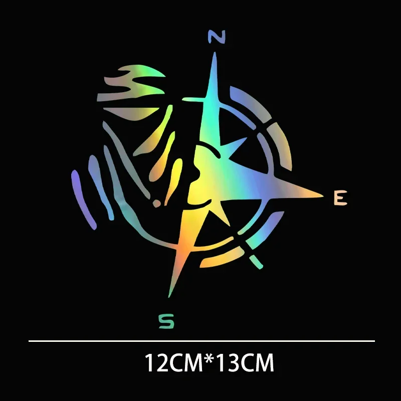 Lovely Compass Car Sticker, Creative Personality Fashion Waterproof Vinyl Decal, Cover Scratches Auto Exterior Decor Accessories