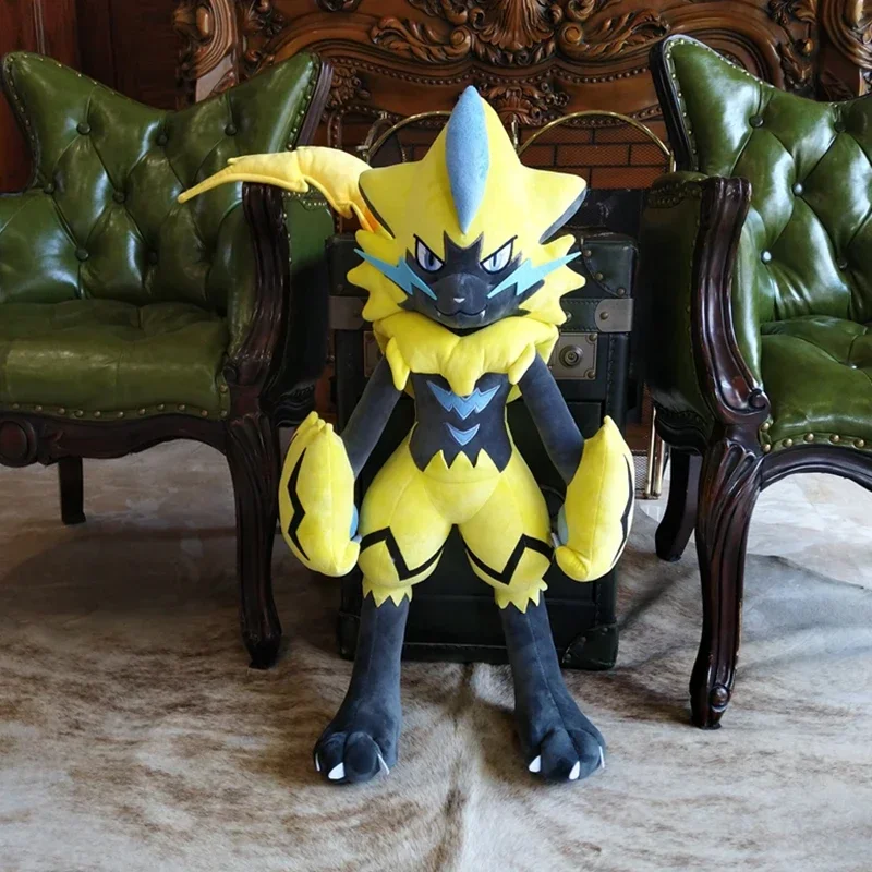 75cm Pokemon Large Plush Toys Zeraora Anime Doll Cute Pokémon Ornament Plushie Kawaii Pillow Birthday Gift for Children Kids
